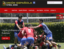 Tablet Screenshot of futboljoven.unionespanola.cl