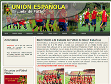 Tablet Screenshot of escuelafutbol.unionespanola.cl